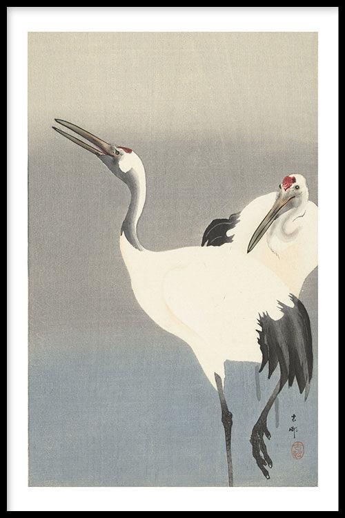 Ohara Koson - Crane bird Online