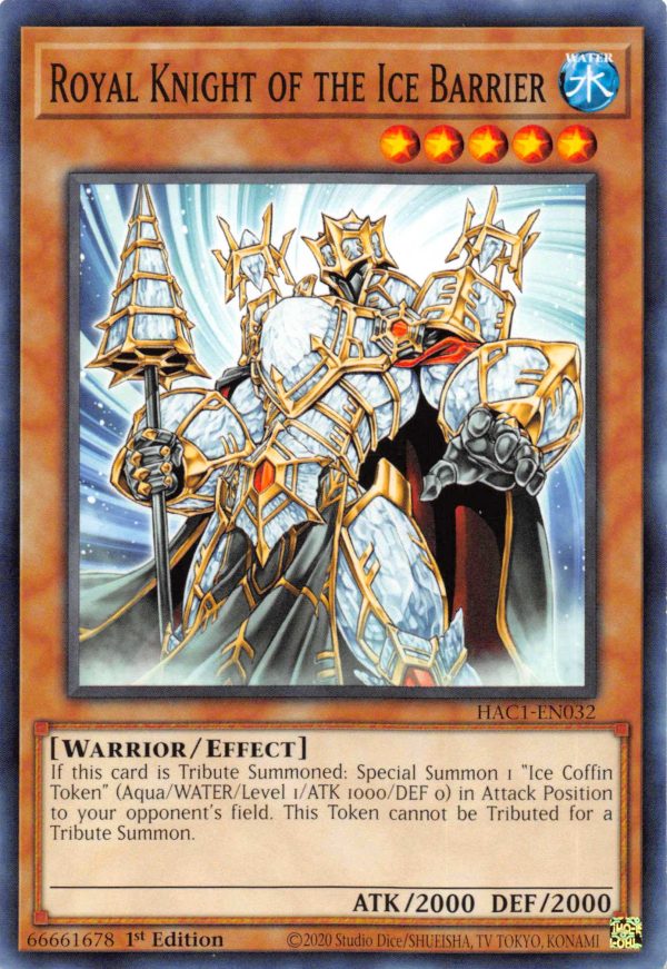 Royal Knight of the Ice Barrier (Duel Terminal) [HAC1-EN032] Parallel Rare Hot on Sale