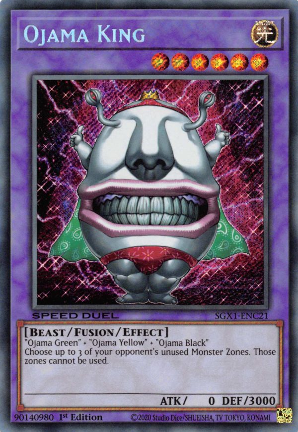 Ojama King [SGX1-ENC21] Secret Rare Online