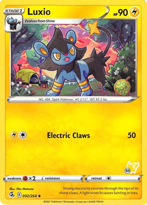 Luxio (092 264) (Pikachu Stamp #53) [Battle Academy 2022] Cheap