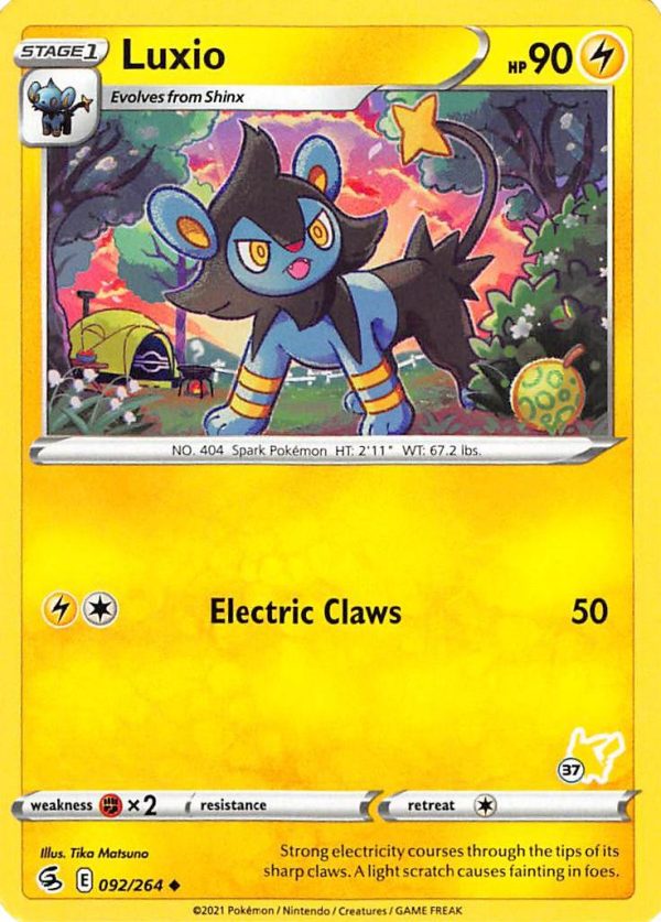 Luxio (092 264) (Pikachu Stamp #37) [Battle Academy 2022] Sale