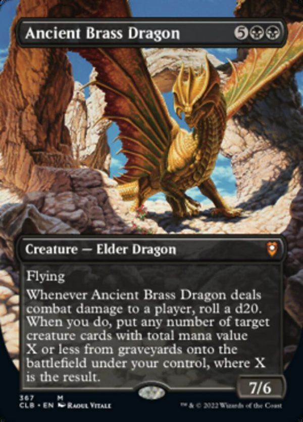 Ancient Brass Dragon (Borderless Alternate Art) [Commander Legends: Battle for Baldur s Gate] Hot on Sale