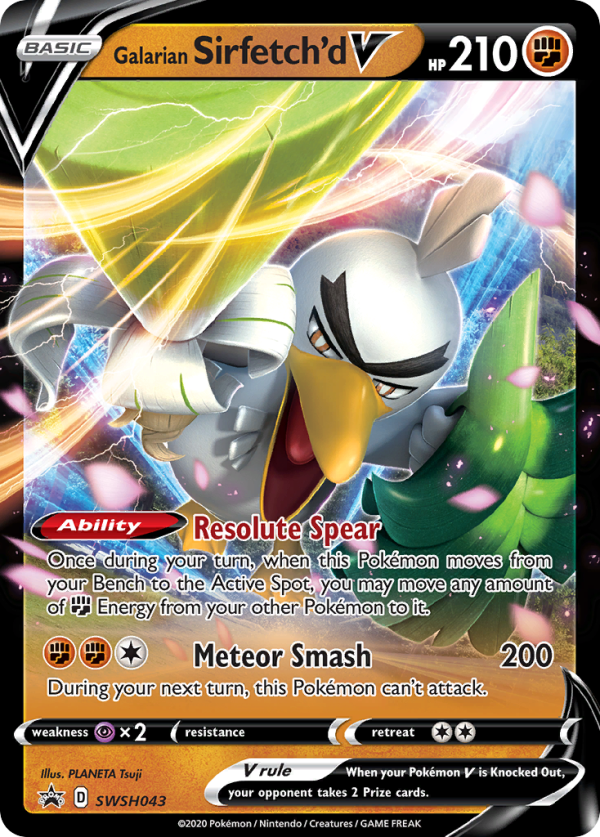 Galarian Sirfetch d V (SWSH043) [Sword & Shield: Black Star Promos] Supply