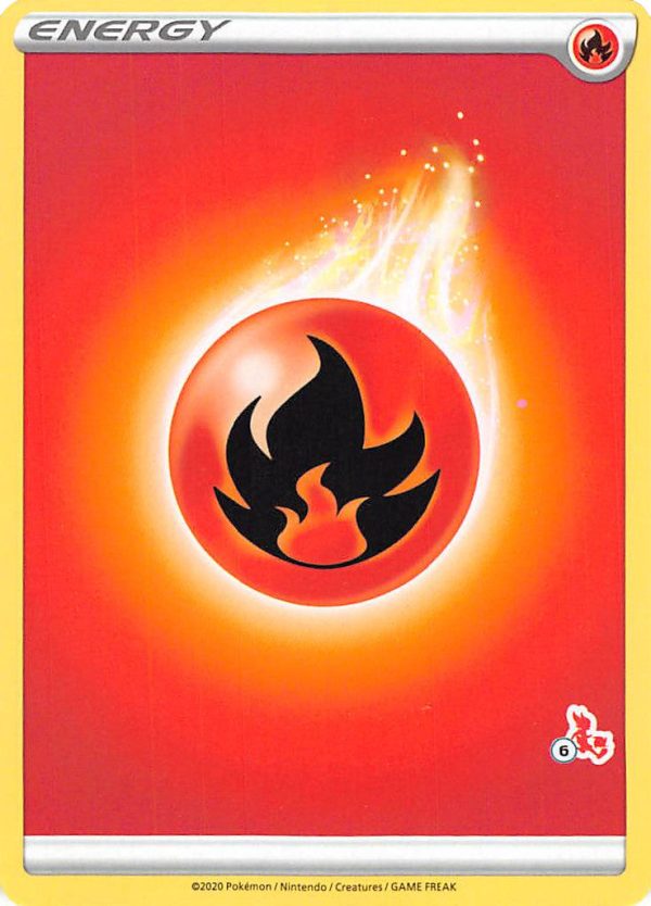 Fire Energy (Cinderace Stamp #6) [Battle Academy 2022] Online now