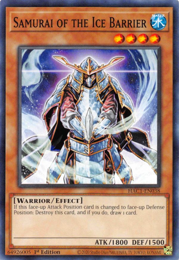 Samurai of the Ice Barrier (Duel Terminal) [HAC1-EN038] Parallel Rare Discount