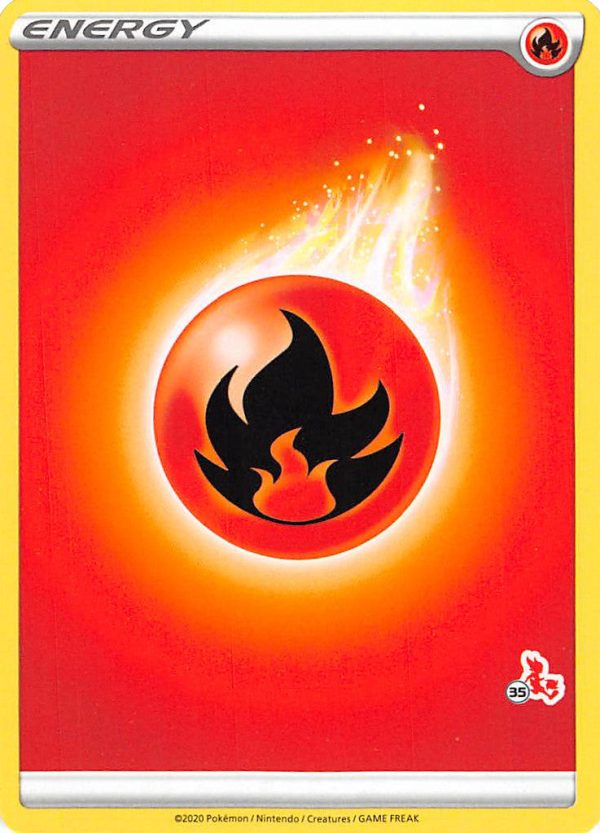 Fire Energy (Cinderace Stamp #35) [Battle Academy 2022] For Sale