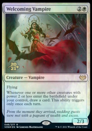 Welcoming Vampire [Innistrad: Crimson Vow Prerelease Promos] Hot on Sale