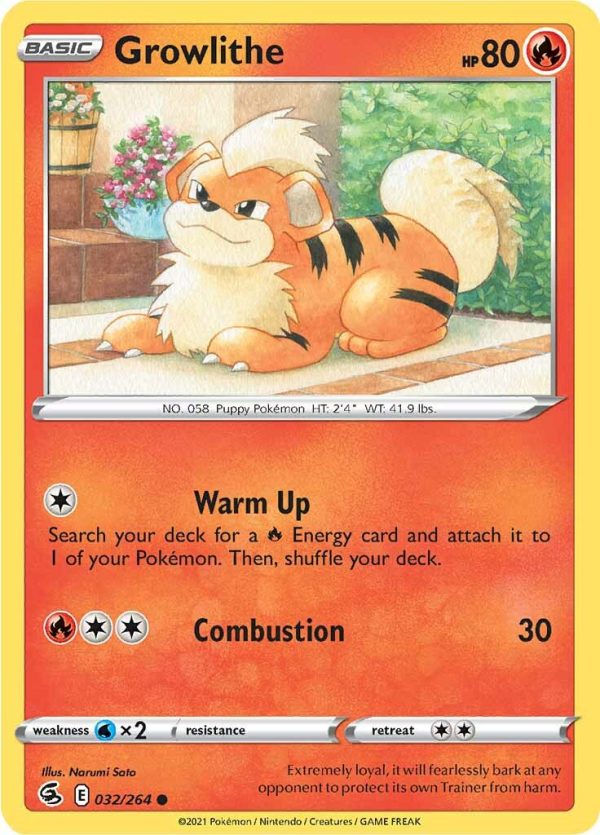 Growlithe (032 264) [Sword & Shield: Fusion Strike] Sale