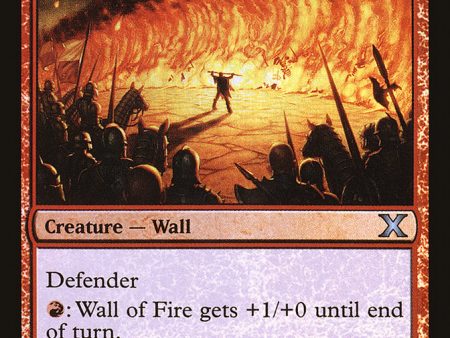 Wall of Fire (Premium Foil) [Tenth Edition] Online Sale