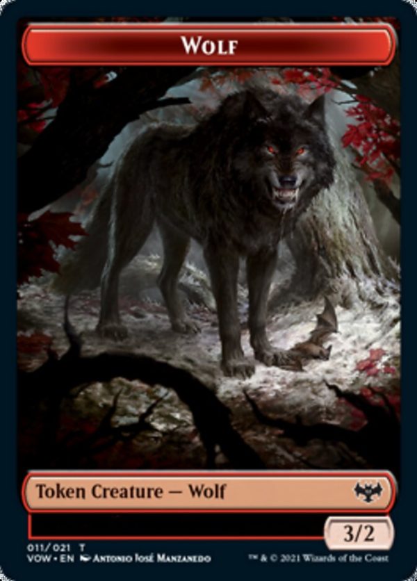 Wolf (011)    Wolf (014) Double-Sided Token [Innistrad: Crimson Vow Tokens] For Cheap