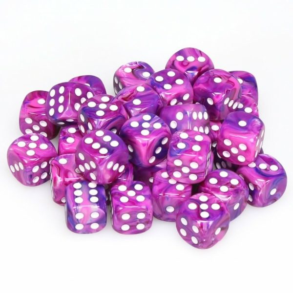 36 Festive Violet w  White 12mm D6 Dice Block - CHX27857 Supply