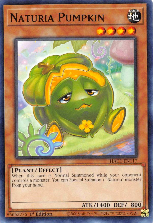 Naturia Pumpkin (Duel Terminal) [HAC1-EN117] Parallel Rare For Sale