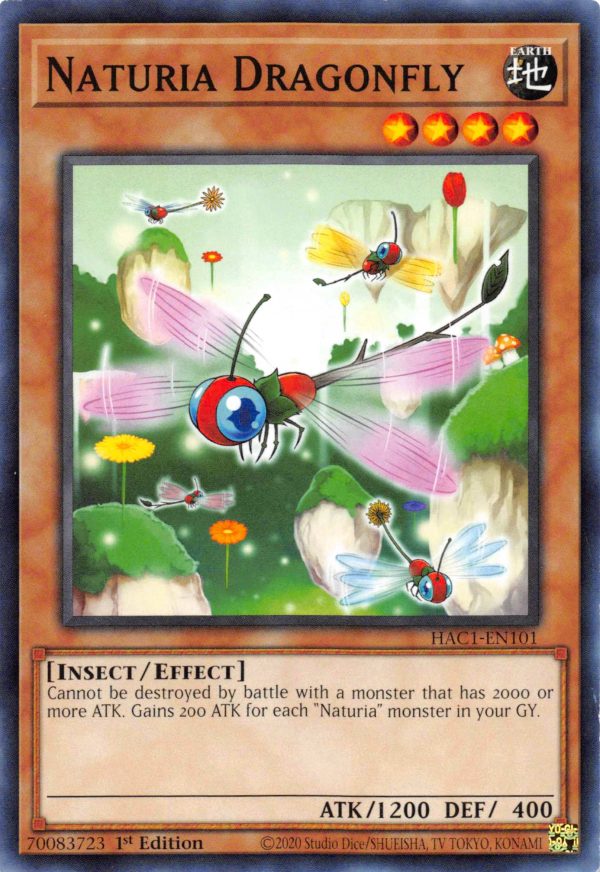 Naturia Dragonfly (Duel Terminal) [HAC1-EN101] Parallel Rare Online Hot Sale