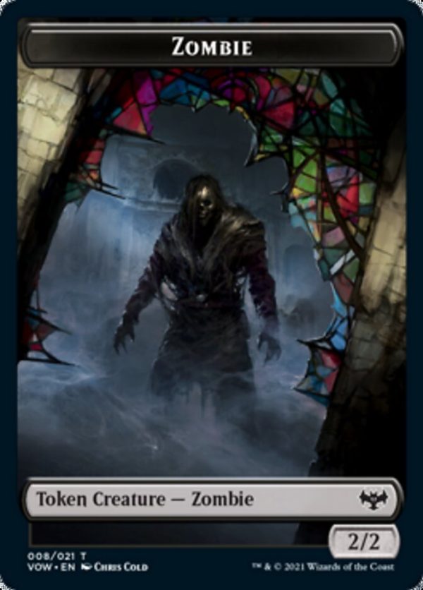 Zombie (008)    Vampire (016) Double-Sided Token [Innistrad: Crimson Vow Tokens] For Sale