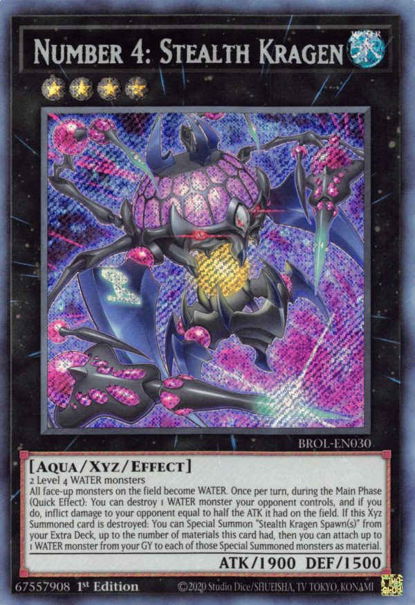 Number 4: Stealth Kragen [BROL-EN030] Secret Rare For Cheap