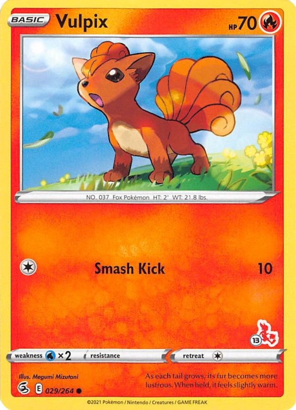 Vulpix (029 264) (Cinderace Stamp #13) [Battle Academy 2022] Fashion