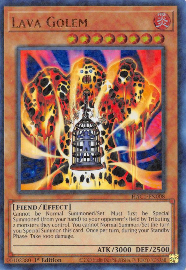 Lava Golem (Duel Terminal) [HAC1-EN008] Parallel Rare Cheap