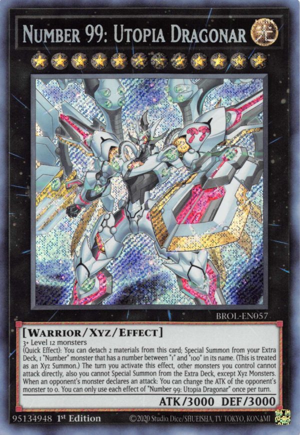 Number 99: Utopia Dragonar [BROL-EN057] Secret Rare Hot on Sale