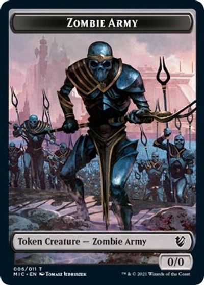 Zombie (005)    Zombie Army Double-Sided Token [Innistrad: Midnight Hunt Commander Tokens] Online