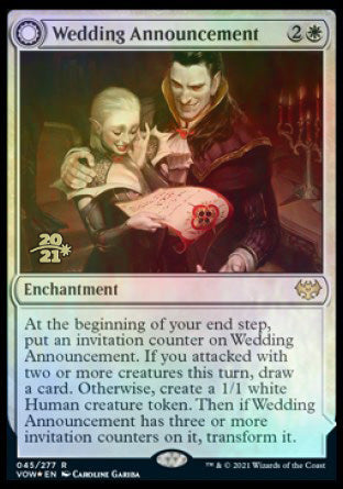 Wedding Announcement    Wedding Festivity [Innistrad: Crimson Vow Prerelease Promos] For Sale