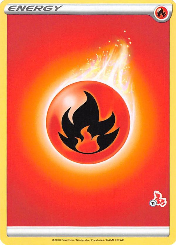 Fire Energy (Cinderace Stamp #11) [Battle Academy 2022] For Cheap