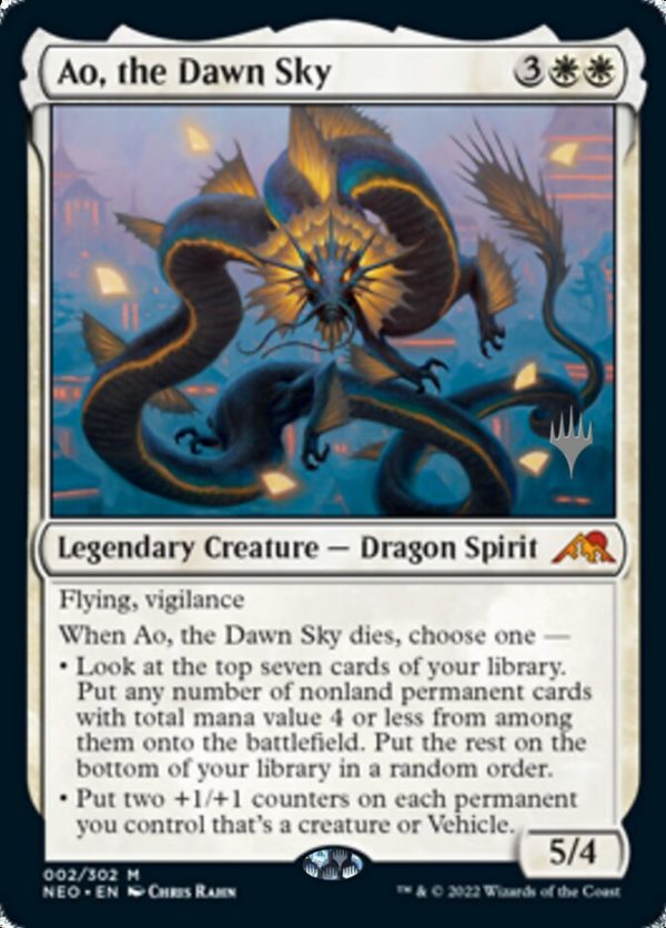 Ao, the Dawn Sky (Promo Pack) [Kamigawa: Neon Dynasty Promos] Hot on Sale