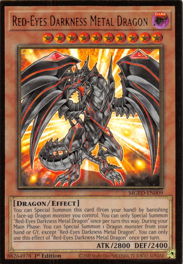 Red-Eyes Darkness Metal Dragon [MGED-EN009] Gold Rare Online Sale