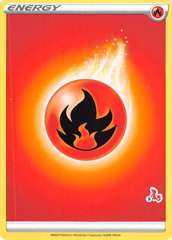 Fire Energy (Cinderace Stamp #3) [Battle Academy 2022] Online now