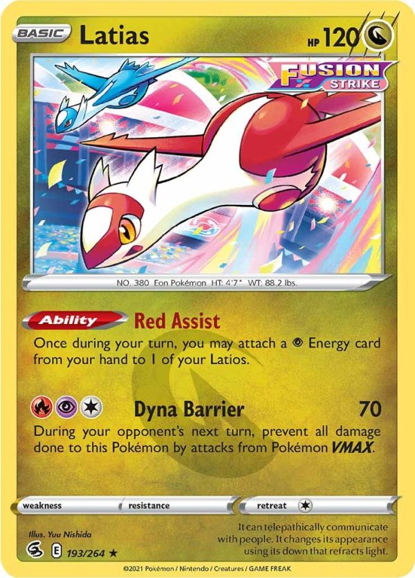 Latias (193 264) [Sword & Shield: Fusion Strike] Online now