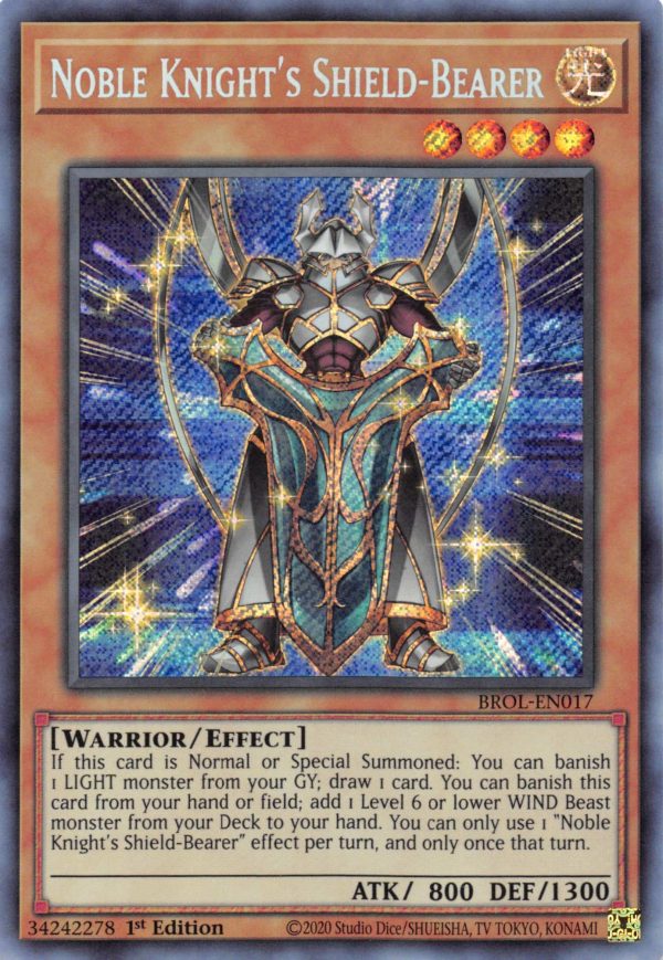 Noble Knight s Shield-Bearer [BROL-EN017] Secret Rare For Sale